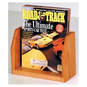 Counter Magazine Display 1 Pocket Medium Oak 9.5 in x 7.5 in x 4 in Ea