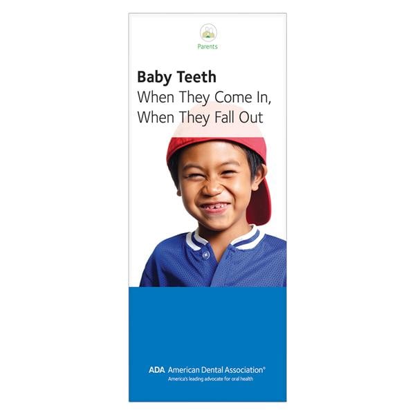 Brochure Baby Teeth: When They Come In, When They Fall Out 4 Panels Eng 50/Pk