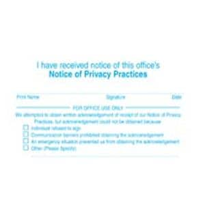 HIPAA Acknowledgement Label2x4 100/Pk