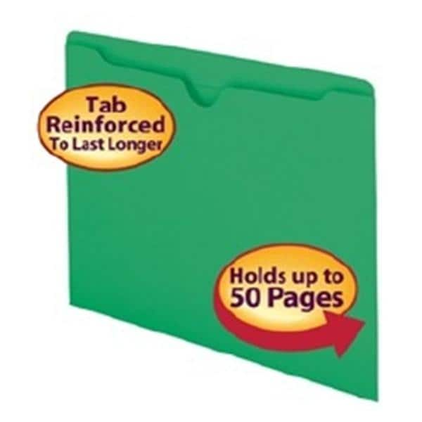 File Jacket Flat Green 2-Ply 11.75"x9.5" 100/Bx, 5 BX/CA