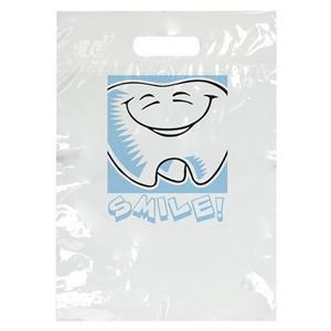 2-Color Bags Tooth Smile White 7.5 in x 9 in 100/Pk