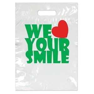 2-Color Bags Love Your Smile White 7.5 in x 9 in 100/Pk