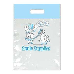 2-Color Bags Tooth Supplies White 7.5 in x 9 in 100/Pk