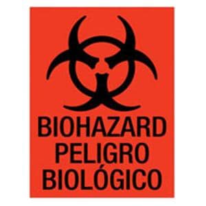 Label Biohazard Red Fluorescnt6.5x9 5/Pk