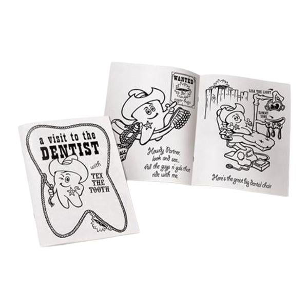 Coloring Book A Visit to the Dentist with Tex the Tooth 8 Pages English 100/Pk