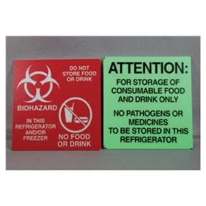 Magnet Biohazard Refrigerator 4"x4" Green Ea