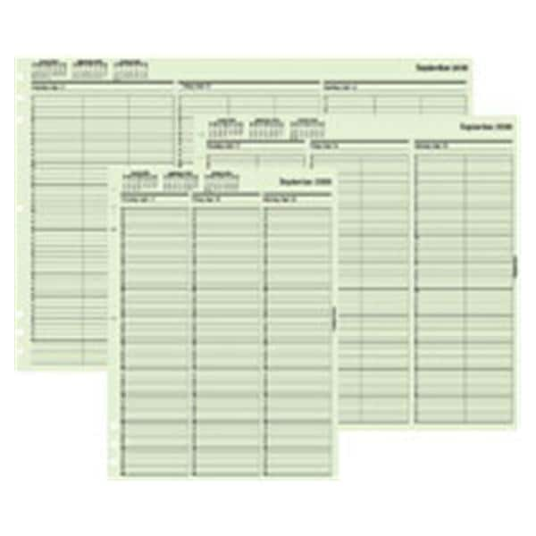 TimeScan Looseleaf 1ColumnDated 8.5x11 Ea