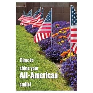 Imprinted Recall Cards All-American Smile 4 in x 6 in 250/Pk