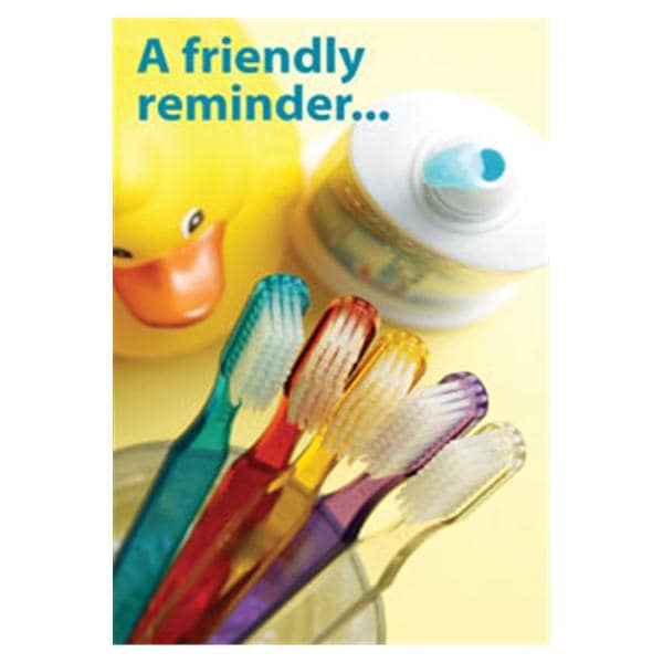 Imprinted Recall Cards Ducky Brushes 4 in x 6 in 250/Pk