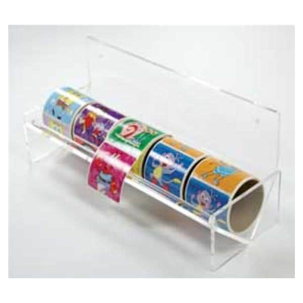 Sticker Dispenser 5 Roll Clear Plastic Ea