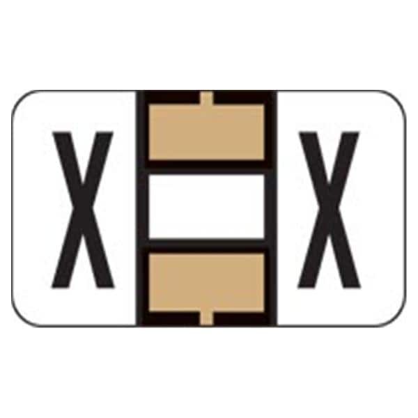 Jeter Compatible "X" Labels Tan 500/Rl 500/Rl