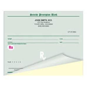 Prem Sec Prescription Pads 2 Prt Hrzntl Grn w/ Tmprtr-Snstv mprntng 10/Bx