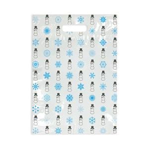 Scatter Print Bags Winter 2 Sided Print Clear 100/Bx