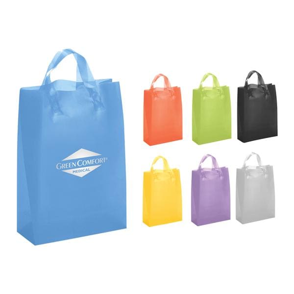 Bags Foil Imprint 8 in x 10 in x 3 in Plastic Clear Frosted Colors 150/Pk