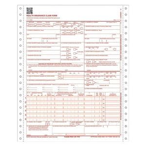 Insurance Claim Forms CMS-1500 2012 1-Part Continuous 8.5"x11" White 1000/Pk