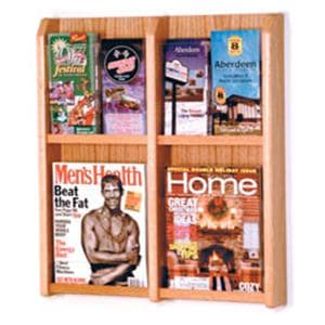 Divulge Wall Literature Display 4 Mag/8 Brch Lt Oak 20.25x24x3 Ea