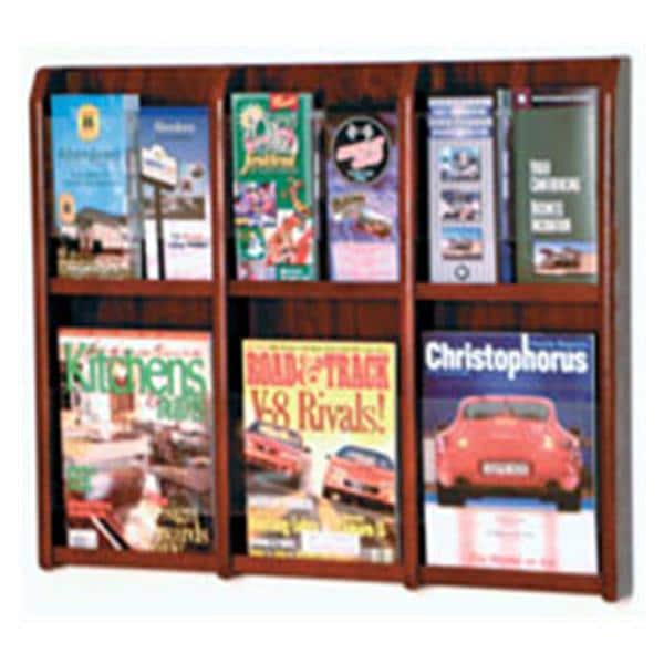 Divulge Wall Literature Display 6 Mag/12 Brch Mhgn 30x24x3 Ea