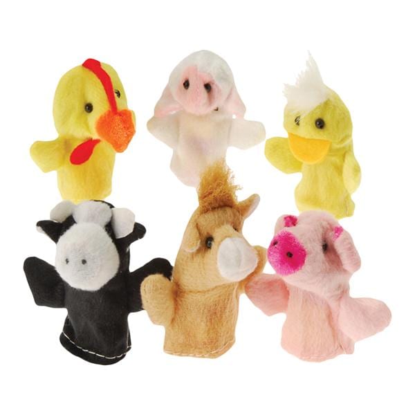 Toy Finger Puppet Farm Animal Assorted 36/Bg