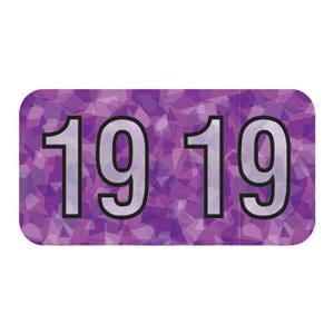 PMA Holographic Violet 2019 End Tab Label 500/Rl