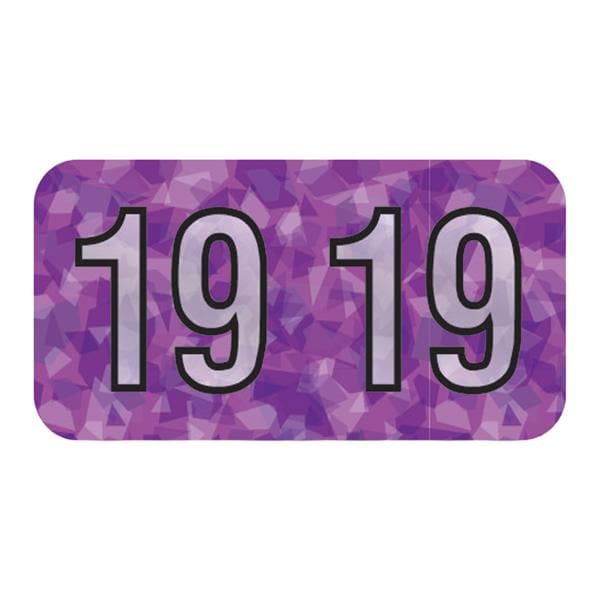 PMA Holographic Violet 2019 End Tab Label 500/Rl