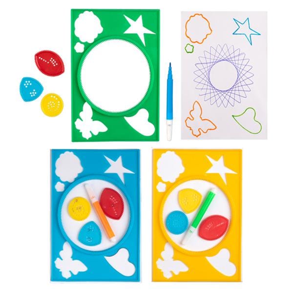 Toy Spirograph Assorted Colors Plastic 24/Pk