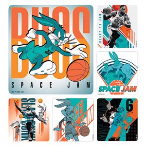 Stickers 2.5 in x 2.5 in Space Jam A New Legacy Assorted 100/Rl