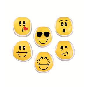 Toy Emoticon Kick Bag Balls 2.5 in 24/Pk