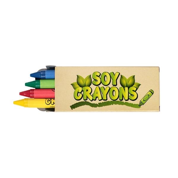 Soy Crayons Assorted 4 Pack 500/Ca