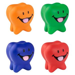 Stress Relief Balls Tooth Shaped Assorted 1.75 in x 1.75 in 24/Pk