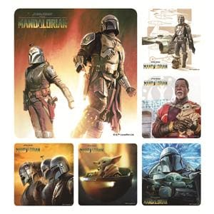 Star Wars Stickers 2.5 in x 2.5 in Mandalorian Season 3 100/Rl