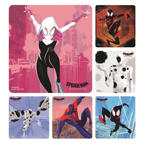 Marvel Stickers 2.5 in x 2.5 in Spider-Man: Across the Spider-Verse 100/Rl