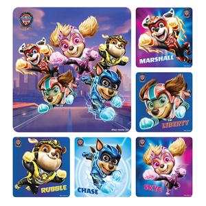 Stickers 2.5 in x 2.5 in PAW Patrol: The Mighty Movie 100/Rl