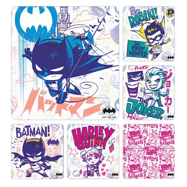 Stickers 2.5 in x 2.5 in Batman Anime 100/Rl