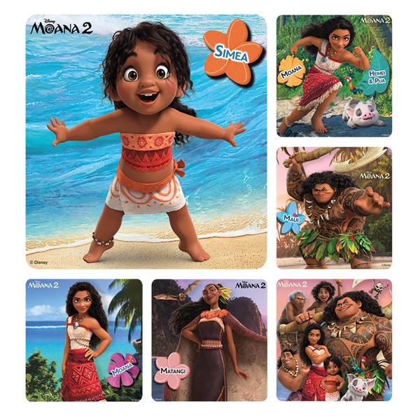 Stickers Kids 2.5 in x 2.5 in Disney's Moana 2 100/Rl