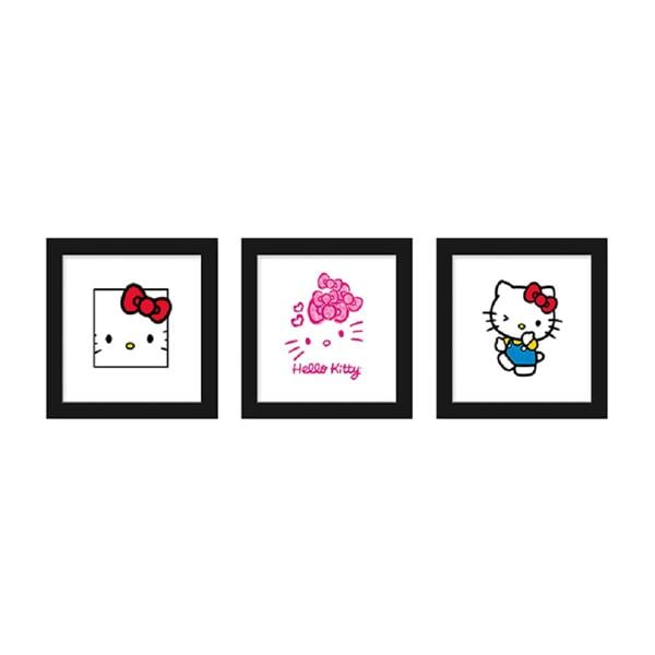 3 Piece Wall Art Hello Kitty 12 in x 12 in 3/Pk