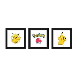 3 Piece Wall Art Pokemon 12 in x 12 in 3/Pk