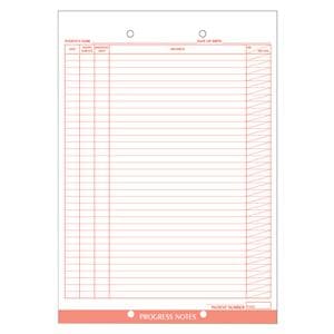 Clinical Record Dental Forms Progress Notes White 8.5 in x 11 in 100/Pk