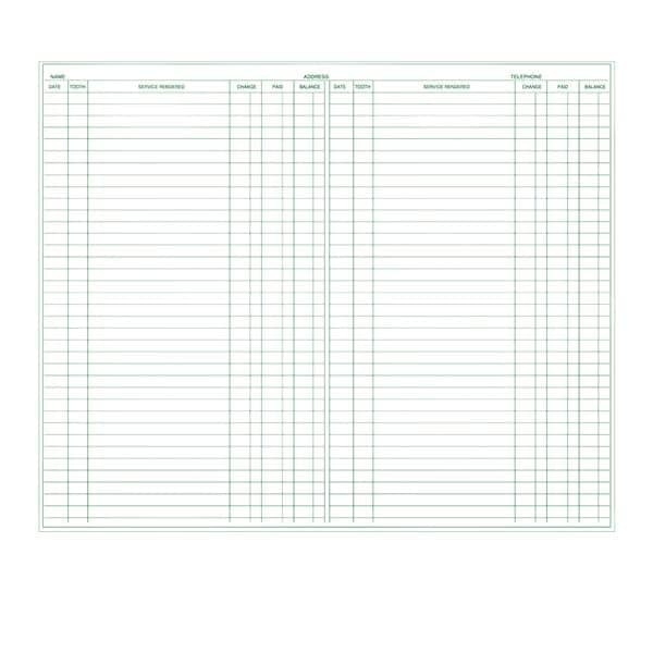 Exam Record Dental Forms White 100/Pk