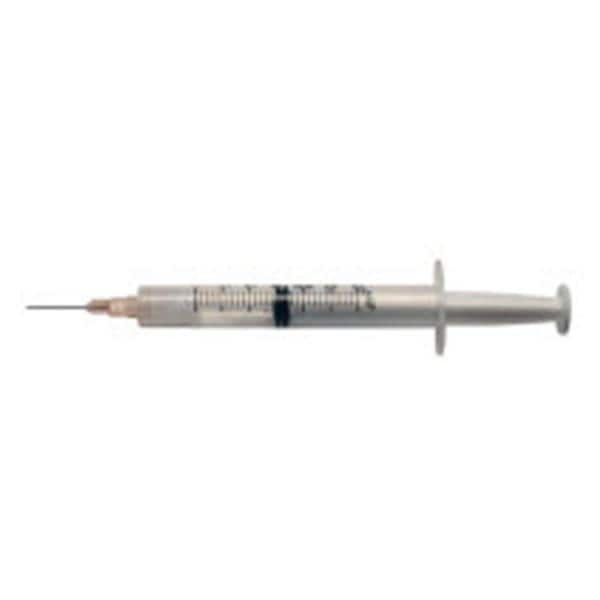 Syringe/Needle 3cc Luer Lock 25gx1" Baksnap Safety 100/Bx, 12 BX/CA