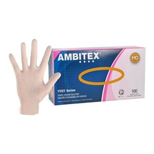 Ambitex Supreme XP Vinyl Exam Gloves Medium Cream Non-Sterile