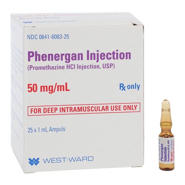 Phenergan Injection 50mg/mL Ampule 1mL 25/Package