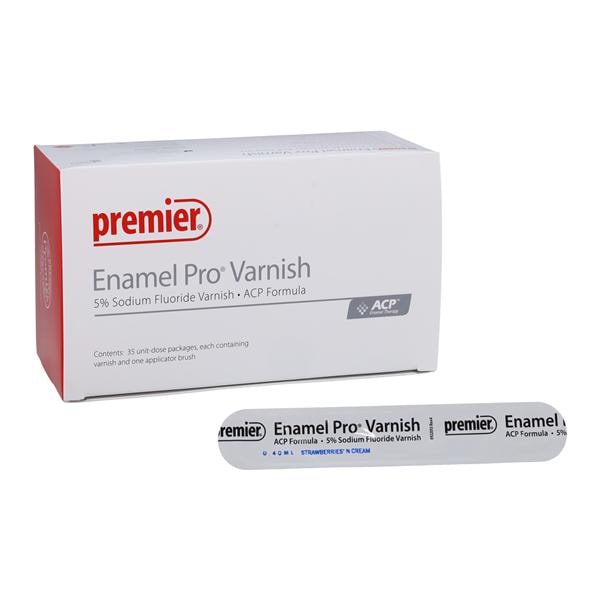 Enamel Pro Fluoride Vrnsh UD 5% NaF 0.4 mL Strawberries 'N Cream Clear 35/Bx