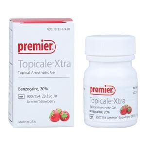 Topicale Xtra Topical Anesthetic Gel Jammin' Strawberry 1oz/Jar, 10 JR/IP