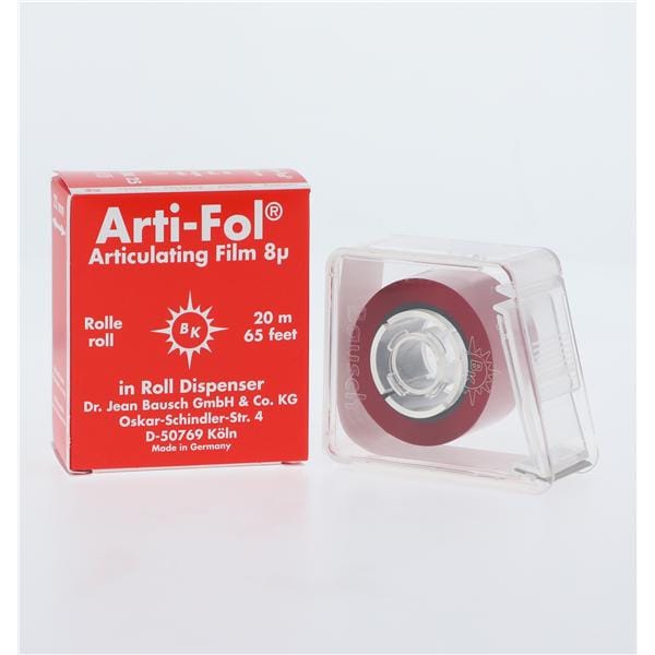 Arti-Fol II Articulating Film Ultra Thin BK-25 Red Double Sided Rl in Dspnsr