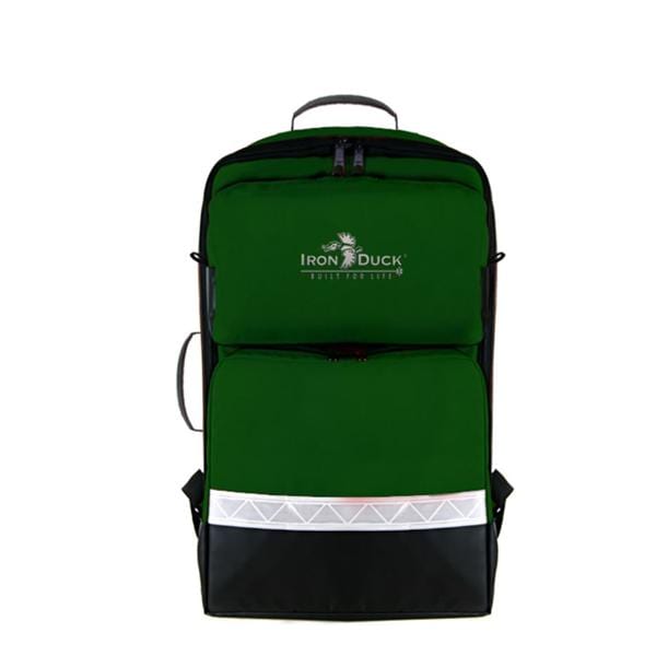 BLS Backpack 14x8x21" Green Zipper Closure Tp & Sde Rbbr Mlded Hndls/Shldr Strp