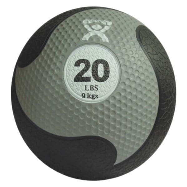 CanDo Medicine Ball Rubber 11" Silver Firm 20lb