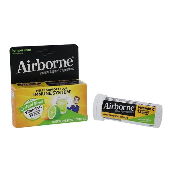 Airborne Tablets Lemon-Lime 10/Pk, 72 PK/CA