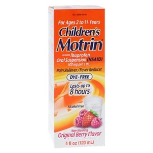 Motrin Children NSAID Suspension 100mg/5mL Berry Dye-Free 4oz/Bt