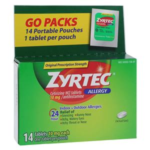 Zyrtec OTC Allergy Oral Tablets 10mg Individual Blister 14/Bx