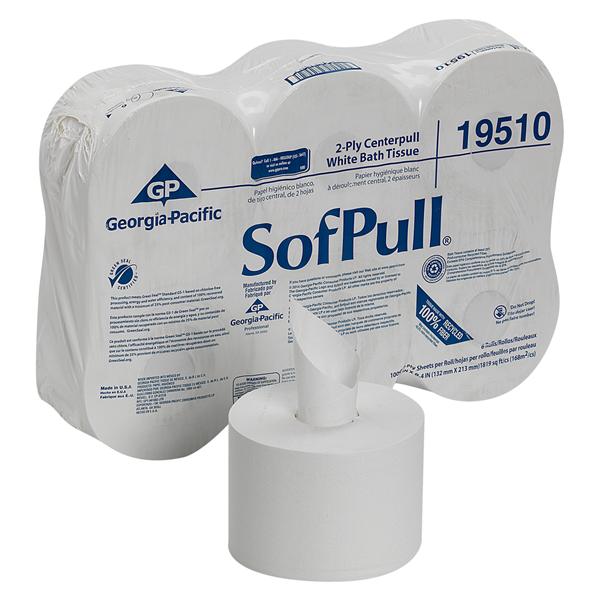 SofPull Center Pull Tissue White 2 Ply 6Rl/Ca